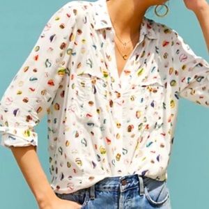52 Conversations by Anthropology Marbles Blouse